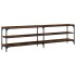 Mueble TV metal y madera contrachapada roble humo