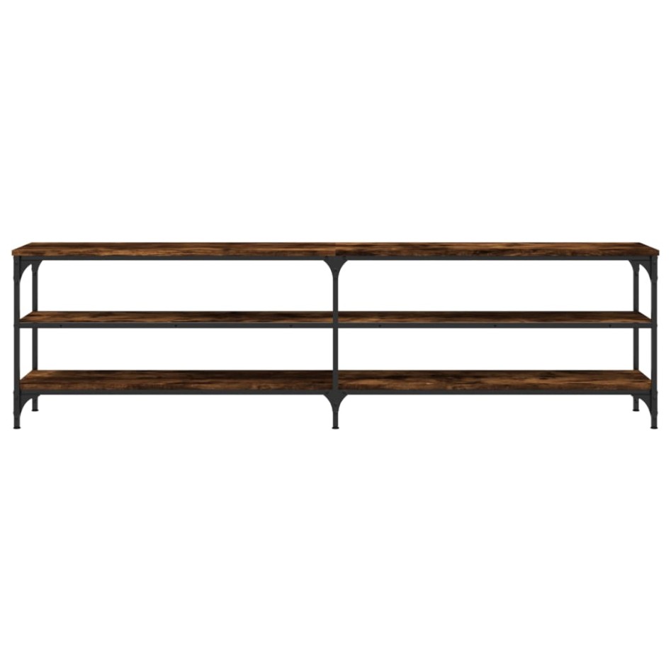 Mueble TV metal y madera contrachapada roble humo