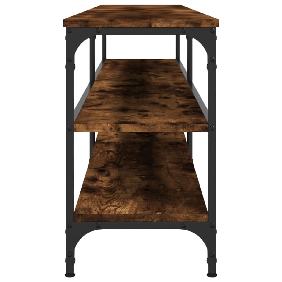 Mueble TV metal y madera contrachapada roble humo