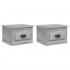 Mesitas de noche de pared 2 uds color gris Sonoma 41,5x36x28