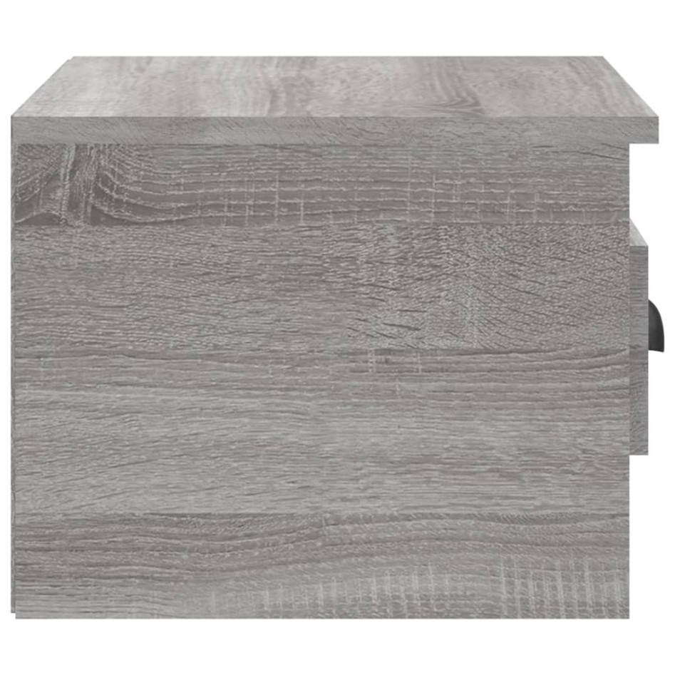 Mesitas de noche de pared 2 uds color gris Sonoma 41,5x36x28