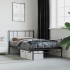 Estructura cama sin colchón con estribo metal negro 90x190