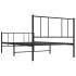 Estructura cama sin colchón con estribo metal negro 90x190