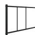 Estructura cama sin colchón con estribo metal negro 90x190