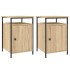 Mesitas noche 2 uds madera contrachapada color roble