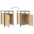 Mesitas noche 2 uds madera contrachapada color roble