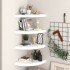 Estantes flotantes de esquina 4 uds MDF blanco 35x35x3,8