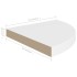 Estantes flotantes de esquina 4 uds MDF blanco 35x35x3,8