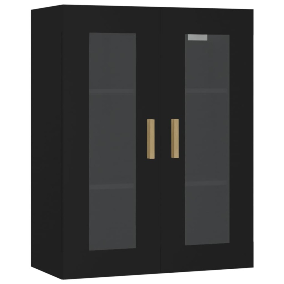Armario de pared colgante negro 69,5x34x90