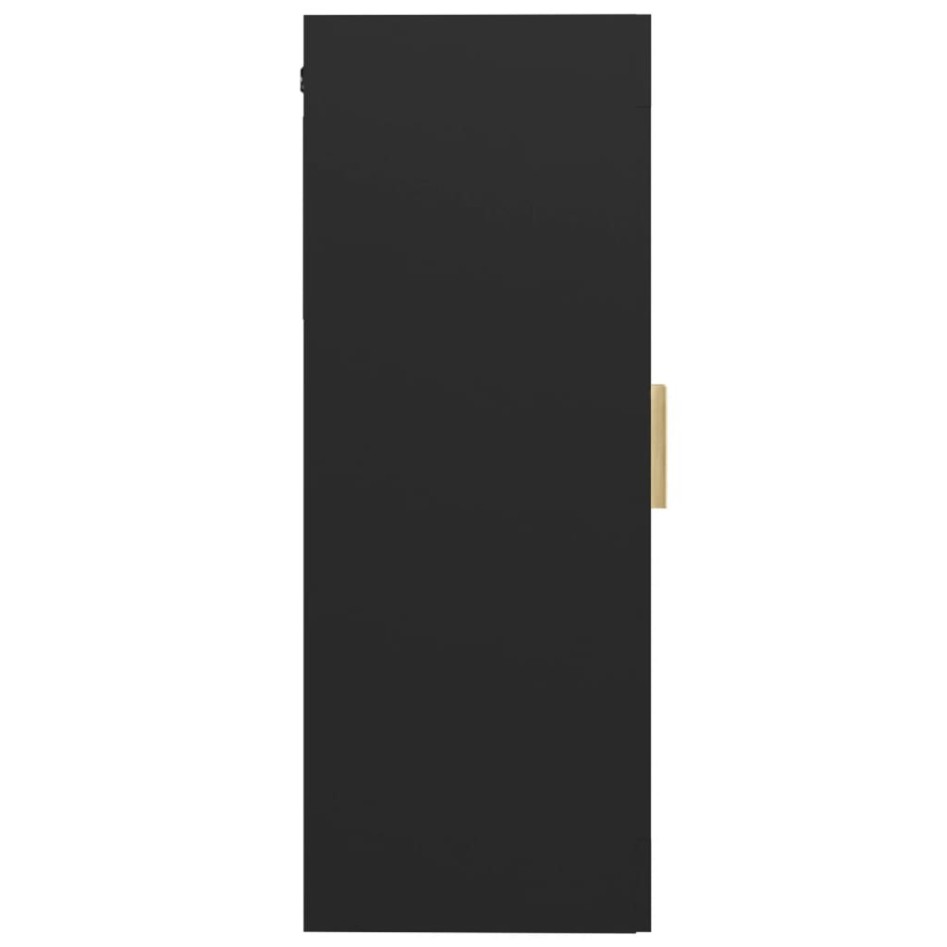 Armario de pared colgante negro 69,5x34x90