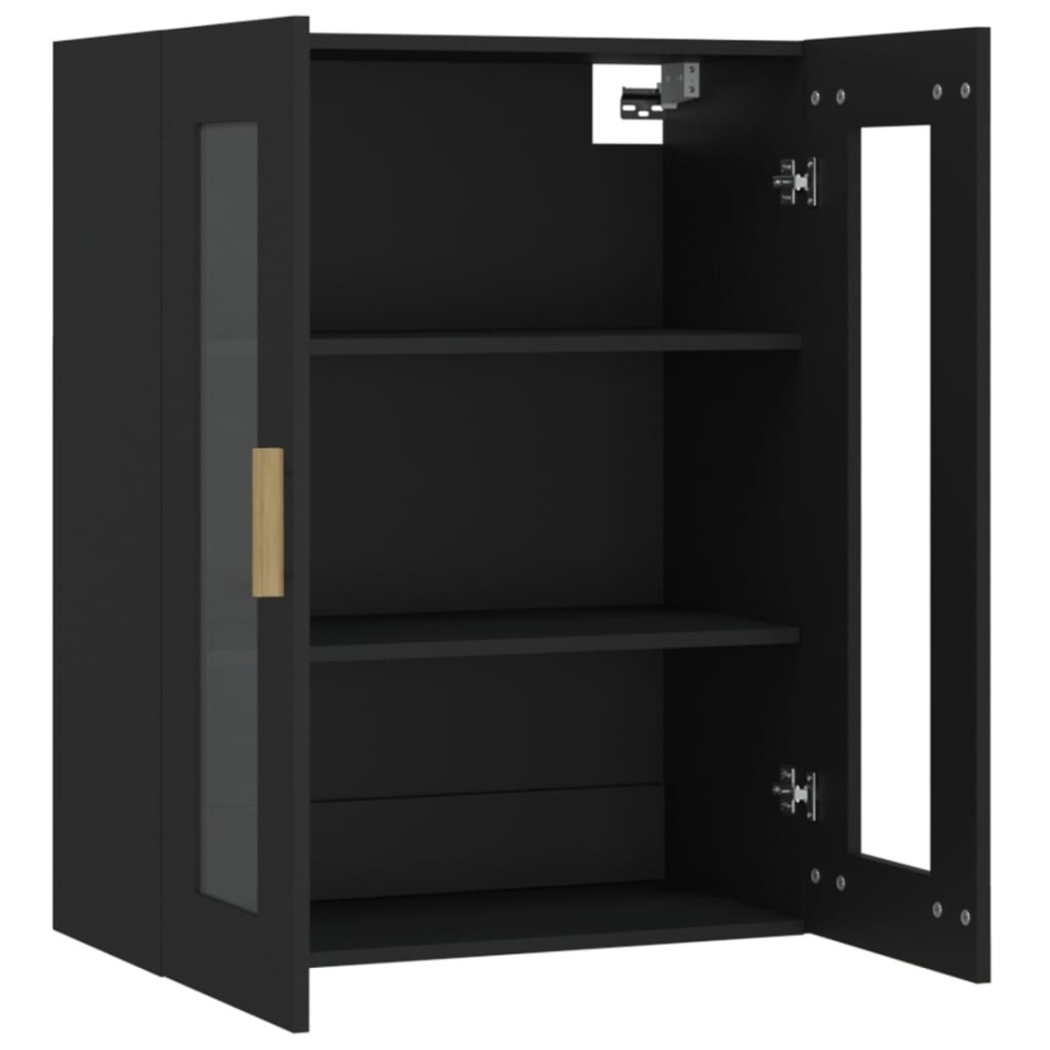 Armario de pared colgante negro 69,5x34x90