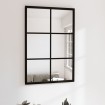 Espejo de pared metal negro 60x40 cm