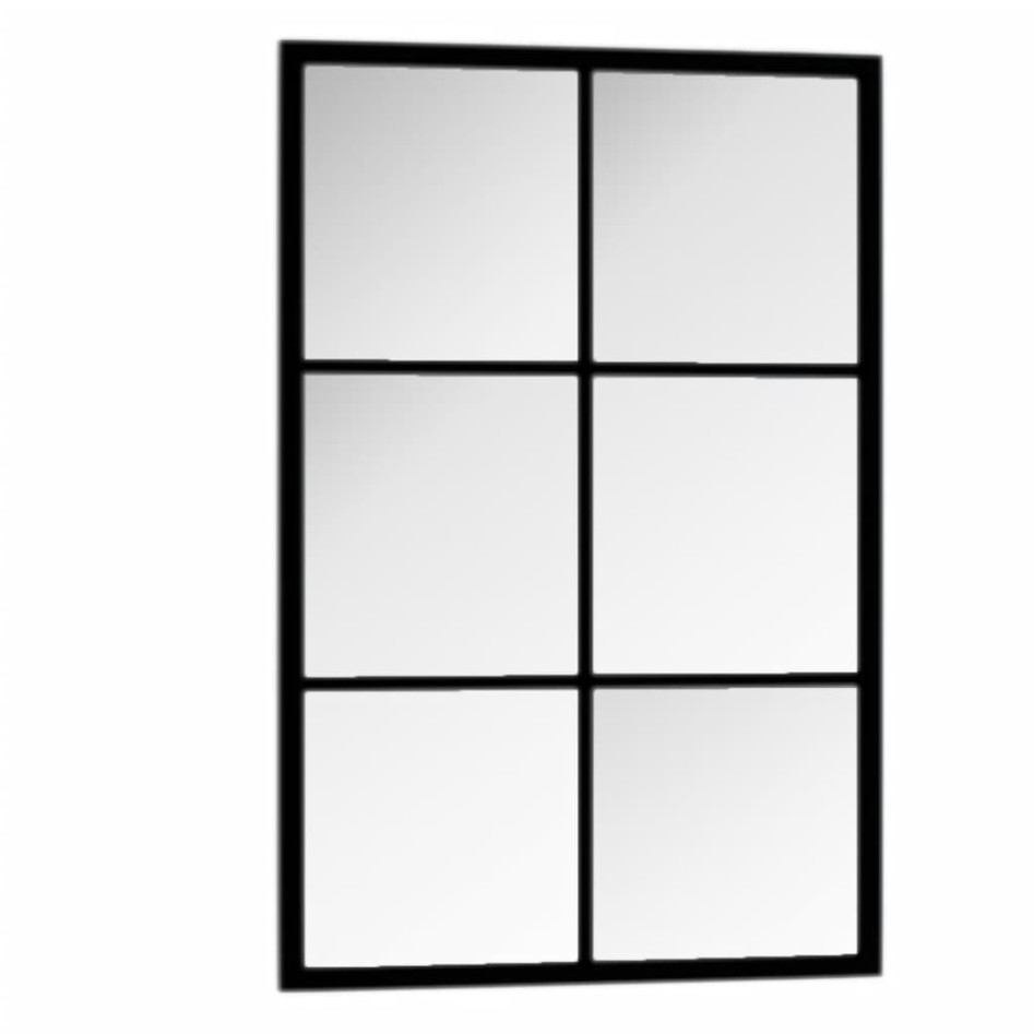 Espejo de pared metal negro 60x40