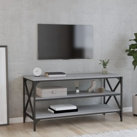 Mueble de TV madera contrachapada gris Sonoma 100x40x50