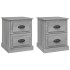 Mesitas de noche 2 uds madera contrachapada gris 39x39x47,5
