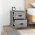 Mesitas de noche 2 uds madera contrachapada gris 39x39x47,5