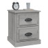 Mesitas de noche 2 uds madera contrachapada gris 39x39x47,5