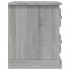 Mesitas de noche 2 uds madera contrachapada gris 39x39x47,5