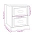 Mesitas de noche 2 uds madera contrachapada gris 39x39x47,5