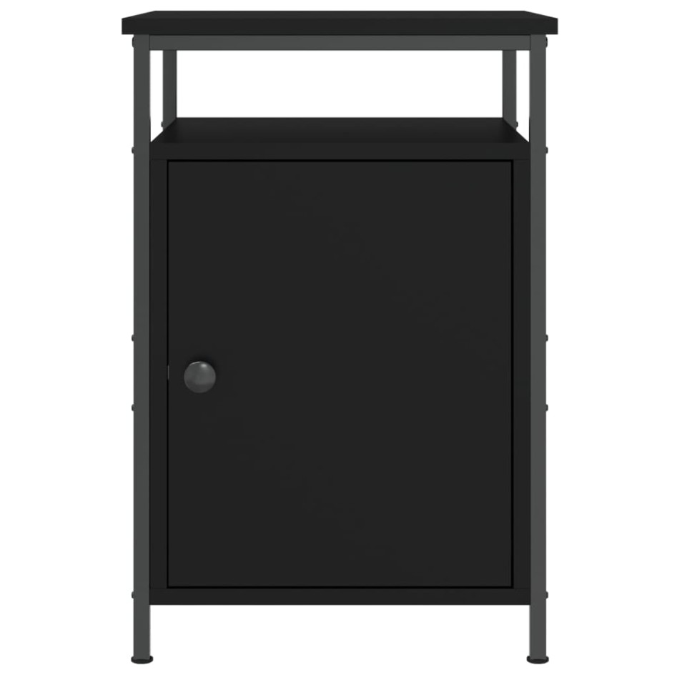 Mesitas de noche 2 uds madera contrachapada negro 40x42x60