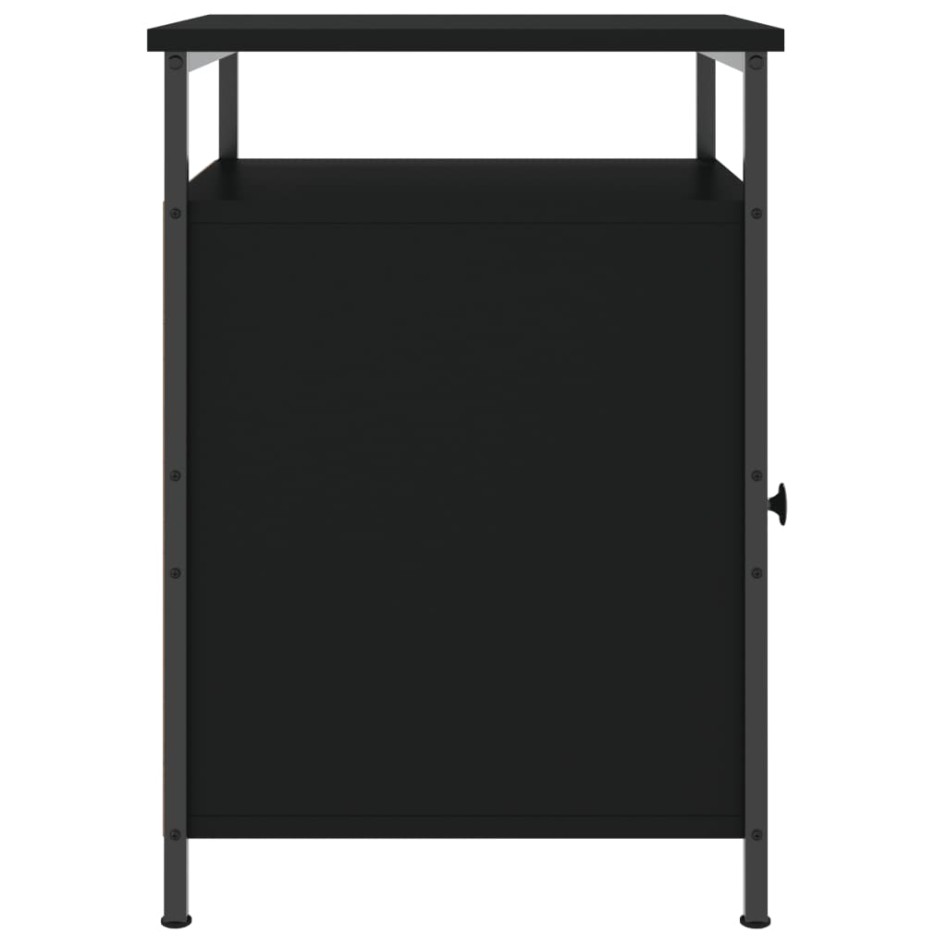 Mesitas de noche 2 uds madera contrachapada negro 40x42x60