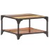 Mesa de centro de madera maciza reciclada 60x60x35