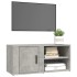 Mueble TV 2 uds madera contrachapada gris hormigón