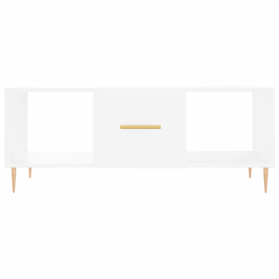 Mesa de centro madera contrachapada blanco 102x50x40