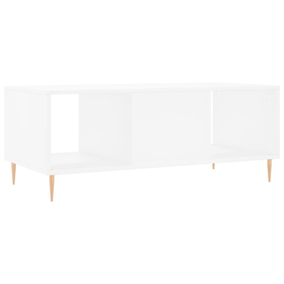 Mesa de centro madera contrachapada blanco 102x50x40
