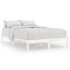 Estructura de cama doble sin colchón madera maciza