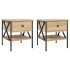 Mesitas noche 2 uds madera ingeniería roble Sonoma 40x42x45