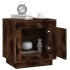 Mesitas noche 2 uds madera contrachapada roble humo 44x35x45
