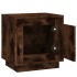 Mesitas noche 2 uds madera contrachapada roble humo 44x35x45