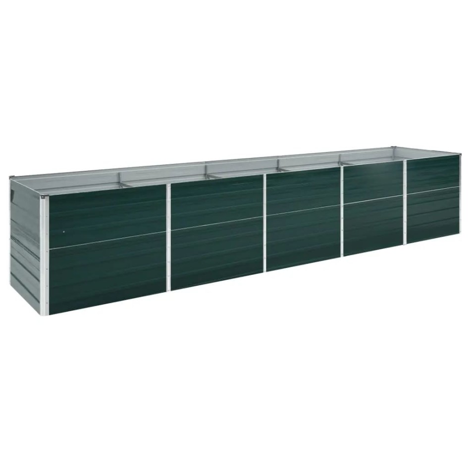 Arriate de acero galvanizado verde 400x80x45