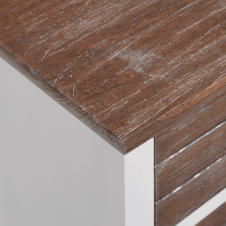 Mesitas de noche con 2 cajones 2 unidades marrón y