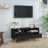 Mueble de TV madera contrachapada negro 100x34,5x44,5