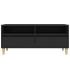 Mueble de TV madera contrachapada negro 100x34,5x44,5