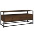 Mueble de TV madera contrachapada roble marrón 100x35x45