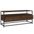 Mueble de TV madera contrachapada roble marrón 100x35x45