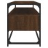 Mueble de TV madera contrachapada roble marrón 100x35x45