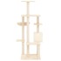 Rascador para gatos con postes de sisal color crema 142