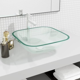Lavabo de vidrio transparente 42x42x14