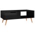 Mesa de centro madera ingeniería negro brillante 100x49,5x43