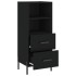 Aparador de madera contrachapada negro 34,5x34x90