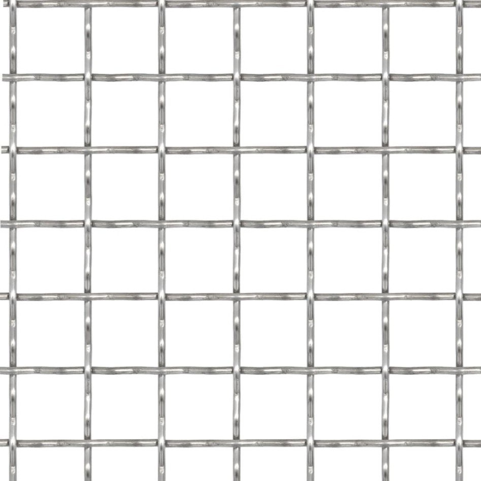 Panel de malla alambre rizado acero inox. 100x85 cm