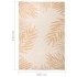 Alfombra de exterior tejido plano estampado de hoja 160x230