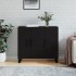 Aparador de madera de ingeniería negro 90x34x80
