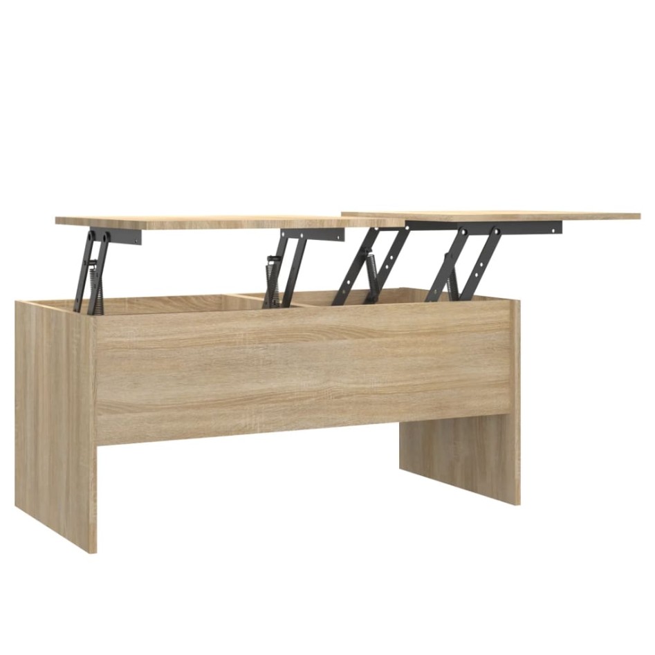 Mesa de centro madera ingeniería roble Sonoma 102x50,5x46,5