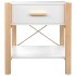 Mesitas de noche 2 uds madera contrachapada blanco 42x38x45