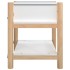 Mesitas de noche 2 uds madera contrachapada blanco 42x38x45